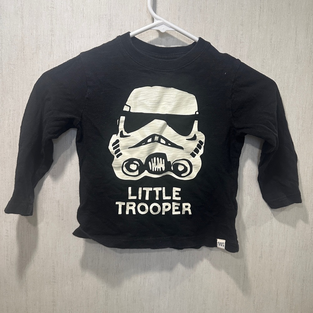 Baby GAP Little Trooper Black Long Sleeve Tee